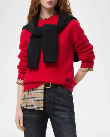 Burberry Constance Cashmere Crewneck Sweater | Thumbnail 2 Burberry Constance Cashmere Crewneck Sweater | Thumbnail 2
