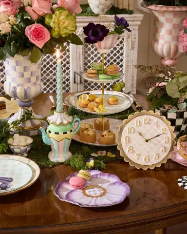 MacKenzie-Childs Checked Metal Clock | Thumbnail 4 MacKenzie-Childs Checked Metal Clock | Thumbnail 4