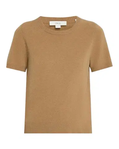 Vince Cashmere-Blend Short-Sleeve Crewneck Sweater | Thumbnail 1 Vince Cashmere-Blend Short-Sleeve Crewneck Sweater | Thumbnail 1