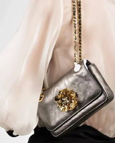 ALEXIS BITTAR Bella Mini Floral Metallic Leather Shoulder Bag | Thumbnail 2 ALEXIS BITTAR Bella Mini Floral Metallic Leather Shoulder Bag | Thumbnail 2