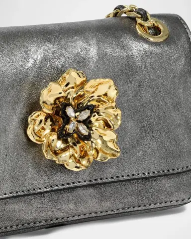 ALEXIS BITTAR Bella Mini Floral Metallic Leather Shoulder Bag | Thumbnail 6 ALEXIS BITTAR Bella Mini Floral Metallic Leather Shoulder Bag | Thumbnail 6