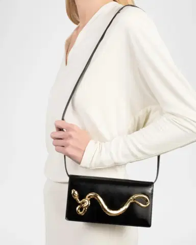 ALEXIS BITTAR Serpent Leather Clutch Bag | Thumbnail 2 ALEXIS BITTAR Serpent Leather Clutch Bag | Thumbnail 2