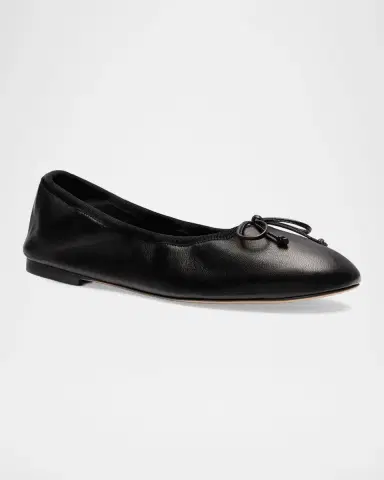 Stuart Weitzman Nia Ruched Leather Ballet Flats | Thumbnail 2 Stuart Weitzman Nia Ruched Leather Ballet Flats | Thumbnail 2