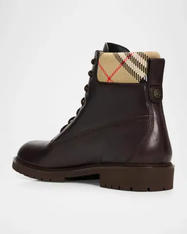 Burberry Men's Durham Leather Lace-Up Boots | Thumbnail 2 Burberry Men's Durham Leather Lace-Up Boots | Thumbnail 2