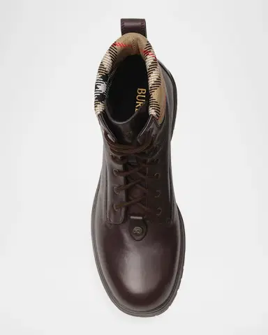 Burberry Men's Durham Leather Lace-Up Boots | Thumbnail 4 Burberry Men's Durham Leather Lace-Up Boots | Thumbnail 4