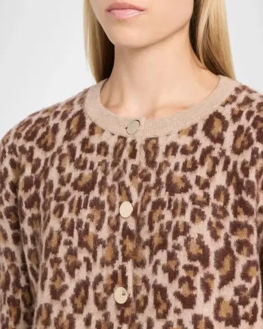 Sablyn Char Leopard Shrunken Cashmere Cardigan | Thumbnail 5 Sablyn Char Leopard Shrunken Cashmere Cardigan | Thumbnail 5