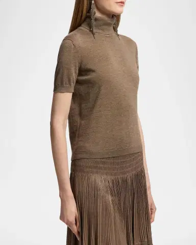 Ralph Lauren Collection Turtleneck Short-Sleeve Cashmere Sweater | Thumbnail 6 Ralph Lauren Collection Turtleneck Short-Sleeve Cashmere Sweater | Thumbnail 6