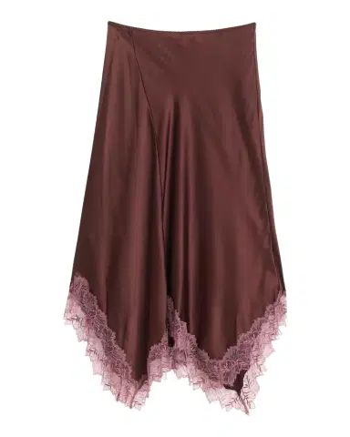 Sablyn Keri Asymmetric Lace-Trim Midi Skirt | Thumbnail 1 Sablyn Keri Asymmetric Lace-Trim Midi Skirt | Thumbnail 1