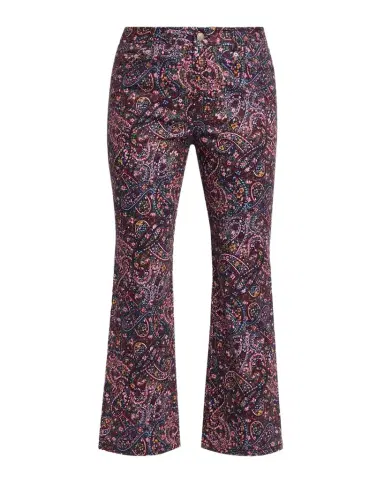Cinq à Sept Paisley Denim Kick Flare Pants | Thumbnail 1 Cinq à Sept Paisley Denim Kick Flare Pants | Thumbnail 1