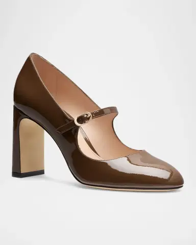 Stuart Weitzman 85mm Babette Patent Leather Mary-Jane Pumps | Thumbnail 2 Stuart Weitzman 85mm Babette Patent Leather Mary-Jane Pumps | Thumbnail 2