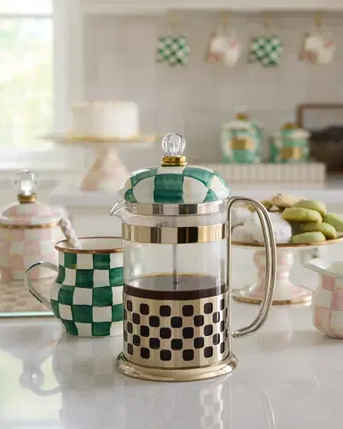 MacKenzie-Childs Check French Press | Thumbnail 4 MacKenzie-Childs Check French Press | Thumbnail 4