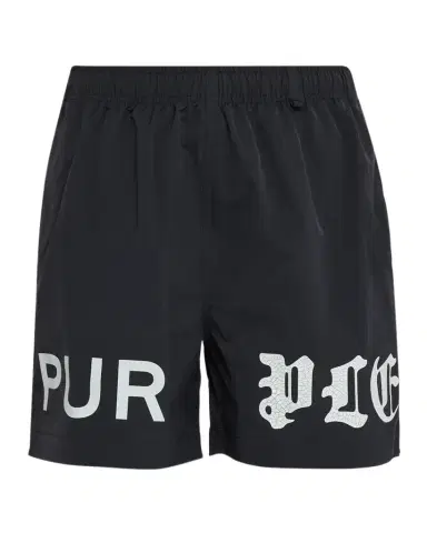 PURPLE Men's All Round Split-Logo Swim Trunks | Thumbnail 1 PURPLE Men's All Round Split-Logo Swim Trunks | Thumbnail 1