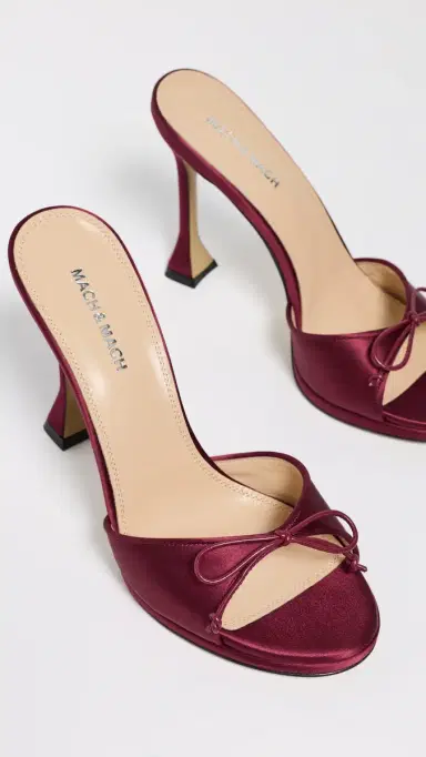 Mach & Mach Little Plateau Satin Mules | Thumbnail 5 Mach & Mach Little Plateau Satin Mules | Thumbnail 5