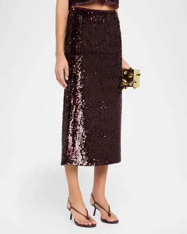 Simkhai Sequined Midi Skirt | Thumbnail 4 Simkhai Sequined Midi Skirt | Thumbnail 4