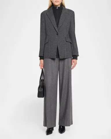 Simkhai Auden Virgin Wool-Blend Blazer | Thumbnail 2 Simkhai Auden Virgin Wool-Blend Blazer | Thumbnail 2