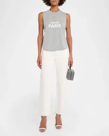 Cinq à Sept J 'Adore Paris Embellished Sleeveless Top | Thumbnail 2 Cinq à Sept J 'Adore Paris Embellished Sleeveless Top | Thumbnail 2