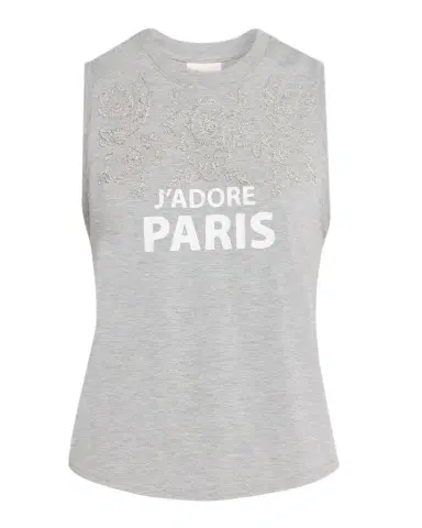 Cinq à Sept J 'Adore Paris Embellished Sleeveless Top | Thumbnail 1 Cinq à Sept J 'Adore Paris Embellished Sleeveless Top | Thumbnail 1