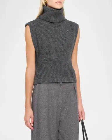 Simkhai Maple Ribbed Wool-Cashmere Top | Thumbnail 4 Simkhai Maple Ribbed Wool-Cashmere Top | Thumbnail 4