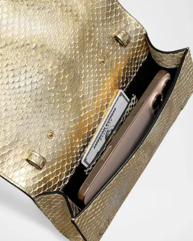 ALEXIS BITTAR Serpent Metallic Python-Embossed Leather Clutch Bag | Thumbnail 4 ALEXIS BITTAR Serpent Metallic Python-Embossed Leather Clutch Bag | Thumbnail 4