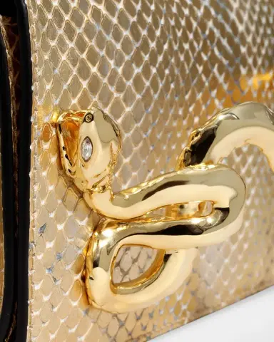 ALEXIS BITTAR Serpent Metallic Python-Embossed Leather Clutch Bag | Thumbnail 6 ALEXIS BITTAR Serpent Metallic Python-Embossed Leather Clutch Bag | Thumbnail 6