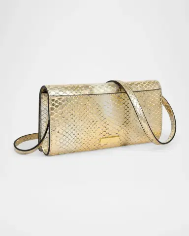 ALEXIS BITTAR Serpent Metallic Python-Embossed Leather Clutch Bag | Thumbnail 7 ALEXIS BITTAR Serpent Metallic Python-Embossed Leather Clutch Bag | Thumbnail 7
