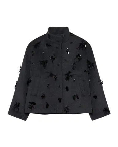 Simkhai Siena Embellished Wool-Blend Jacket | Thumbnail 1 Simkhai Siena Embellished Wool-Blend Jacket | Thumbnail 1