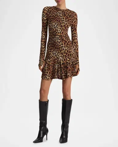 Alice + Olivia Wendy Cheetah Print A-Line Dress | Thumbnail 2 Alice + Olivia Wendy Cheetah Print A-Line Dress | Thumbnail 2