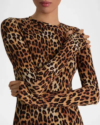 Alice + Olivia Wendy Cheetah Print A-Line Dress | Thumbnail 5 Alice + Olivia Wendy Cheetah Print A-Line Dress | Thumbnail 5
