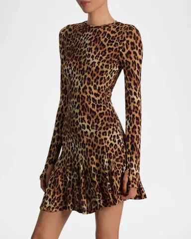 Alice + Olivia Wendy Cheetah Print A-Line Dress | Thumbnail 6 Alice + Olivia Wendy Cheetah Print A-Line Dress | Thumbnail 6