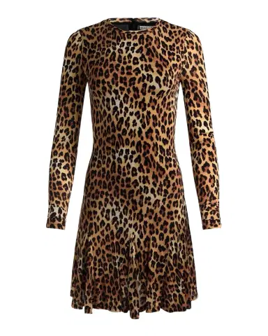 Alice + Olivia Wendy Cheetah Print A-Line Dress | Thumbnail 1 Alice + Olivia Wendy Cheetah Print A-Line Dress | Thumbnail 1