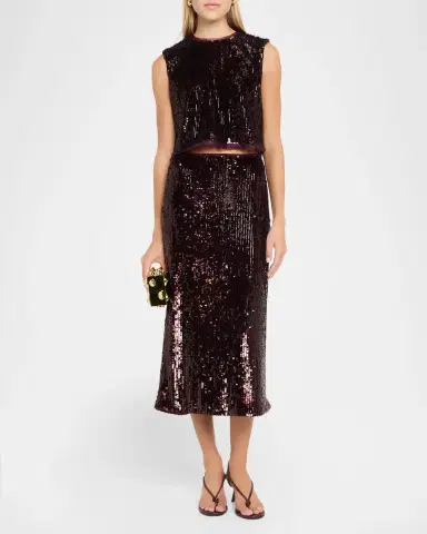 Simkhai Cydia Sequined Sleeveless Top | Thumbnail 2 Simkhai Cydia Sequined Sleeveless Top | Thumbnail 2