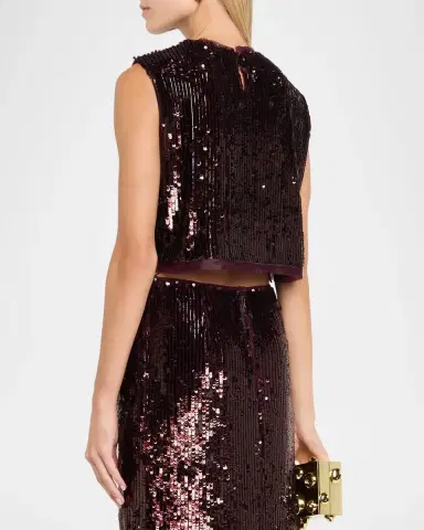Simkhai Cydia Sequined Sleeveless Top | Thumbnail 3 Simkhai Cydia Sequined Sleeveless Top | Thumbnail 3