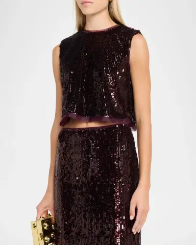 Simkhai Cydia Sequined Sleeveless Top | Thumbnail 4 Simkhai Cydia Sequined Sleeveless Top | Thumbnail 4