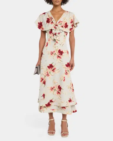 Cinq à Sept Anthony Wilted Poppy Maxi Dress | Thumbnail 2 Cinq à Sept Anthony Wilted Poppy Maxi Dress | Thumbnail 2