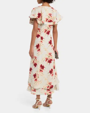 Cinq à Sept Anthony Wilted Poppy Maxi Dress | Thumbnail 3 Cinq à Sept Anthony Wilted Poppy Maxi Dress | Thumbnail 3