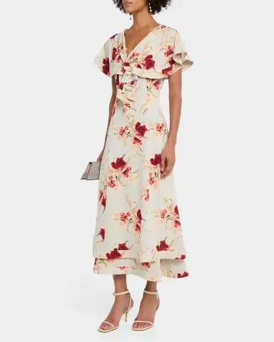 Cinq à Sept Anthony Wilted Poppy Maxi Dress | Thumbnail 4 Cinq à Sept Anthony Wilted Poppy Maxi Dress | Thumbnail 4