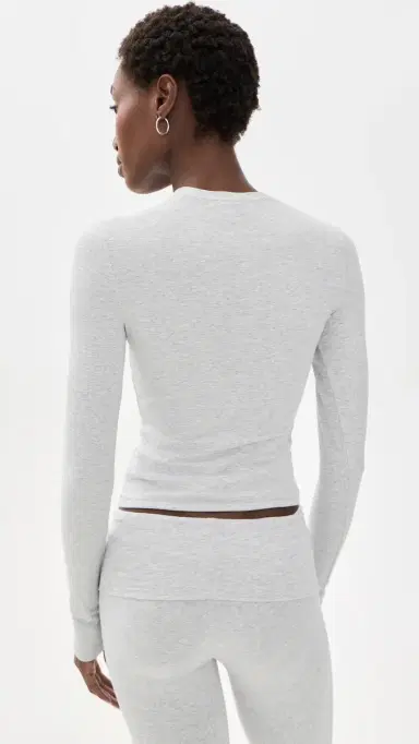 Skims ong Sleeve T-Shirt ight Heather Grey | Thumbnail 3 Skims ong Sleeve T-Shirt ight Heather Grey | Thumbnail 3