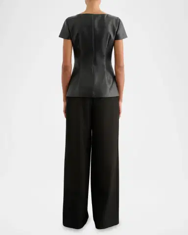 Toccin Ilya Bateau-Neck Vegan Leather Vest | Thumbnail 3 Toccin Ilya Bateau-Neck Vegan Leather Vest | Thumbnail 3