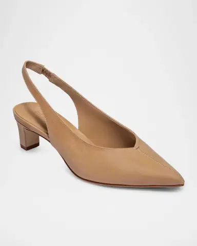 Bernardo 50mm Maude Leather Slingback Pumps | Thumbnail 2 Bernardo 50mm Maude Leather Slingback Pumps | Thumbnail 2