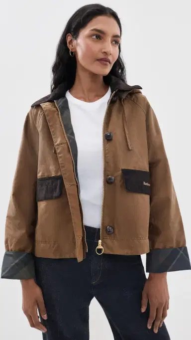 Barbour Adina Wax Jacket Tan/Shadow Classic | Thumbnail 2 Barbour Adina Wax Jacket Tan/Shadow Classic | Thumbnail 2