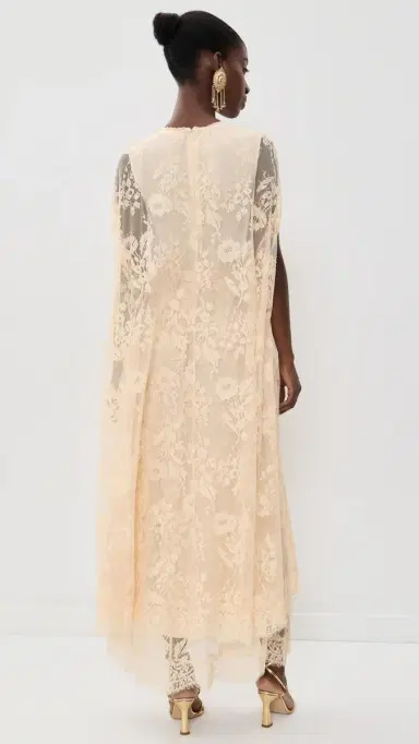 Zimmermann Valiant Lace Caped Maxi Dress Cream | Thumbnail 3 Zimmermann Valiant Lace Caped Maxi Dress Cream | Thumbnail 3