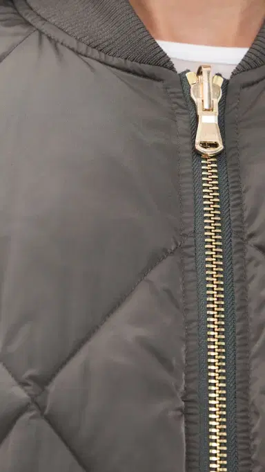 L'Agence Violeta Reversible Puffer Gry Olve/Chrcoal Herringbone | Thumbnail 6 L'Agence Violeta Reversible Puffer Gry Olve/Chrcoal Herringbone | Thumbnail 6