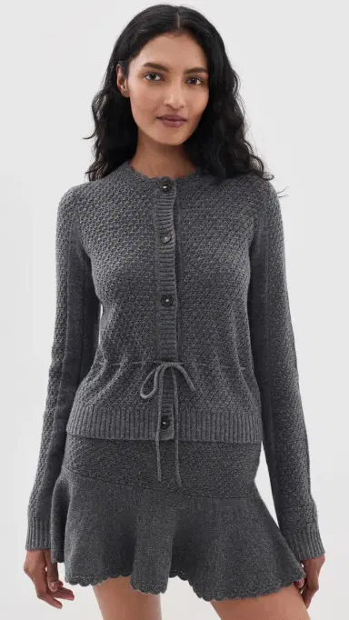 The Garment Como Belted Cardigan Grey Melange | Thumbnail 2 The Garment Como Belted Cardigan Grey Melange | Thumbnail 2