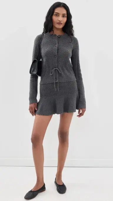 The Garment Como Crochet Mini Skirt Grey Melange | Thumbnail 5 The Garment Como Crochet Mini Skirt Grey Melange | Thumbnail 5