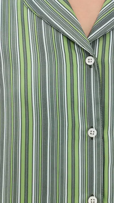 Comme Si Long Sleeve Notched Collar Shirt Abruzzo Stripe L | Thumbnail 6 Comme Si Long Sleeve Notched Collar Shirt Abruzzo Stripe L | Thumbnail 6