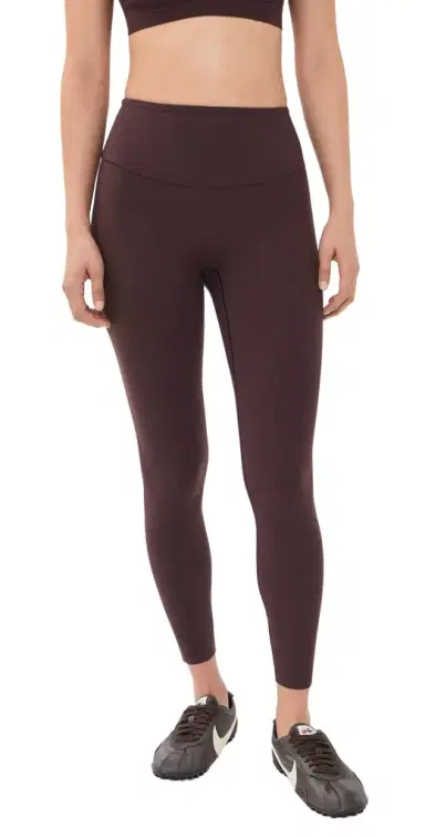 Beyond Yoga In The Zone High Waisted Midi Leggings Cocoa Plum | Thumbnail 1 Beyond Yoga In The Zone High Waisted Midi Leggings Cocoa Plum | Thumbnail 1