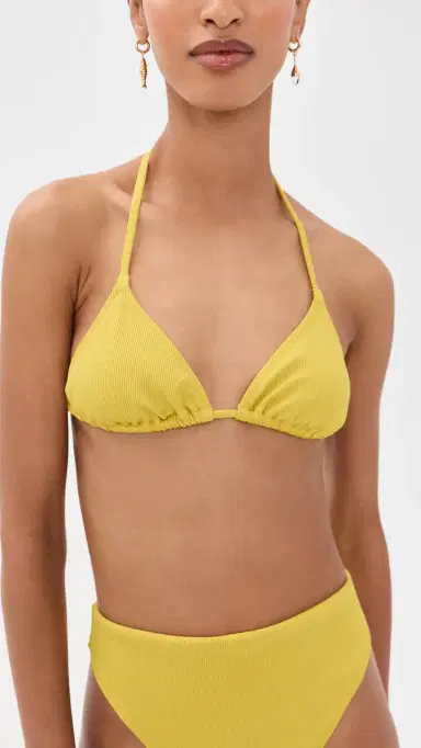 LE BOP Triangle Bikini Top Warm Olive M | Thumbnail 2 LE BOP Triangle Bikini Top Warm Olive M | Thumbnail 2