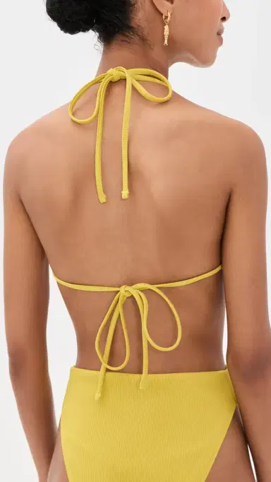 LE BOP Triangle Bikini Top Warm Olive M | Thumbnail 3 LE BOP Triangle Bikini Top Warm Olive M | Thumbnail 3
