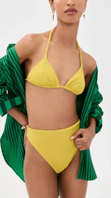LE BOP Triangle Bikini Top Warm Olive M | Thumbnail 6 LE BOP Triangle Bikini Top Warm Olive M | Thumbnail 6