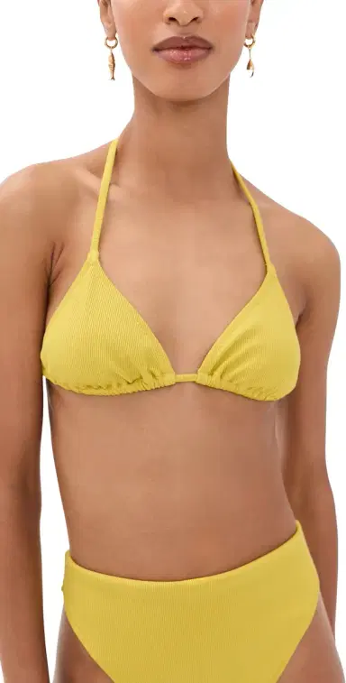 LE BOP Triangle Bikini Top Warm Olive M | Thumbnail 1 LE BOP Triangle Bikini Top Warm Olive M | Thumbnail 1